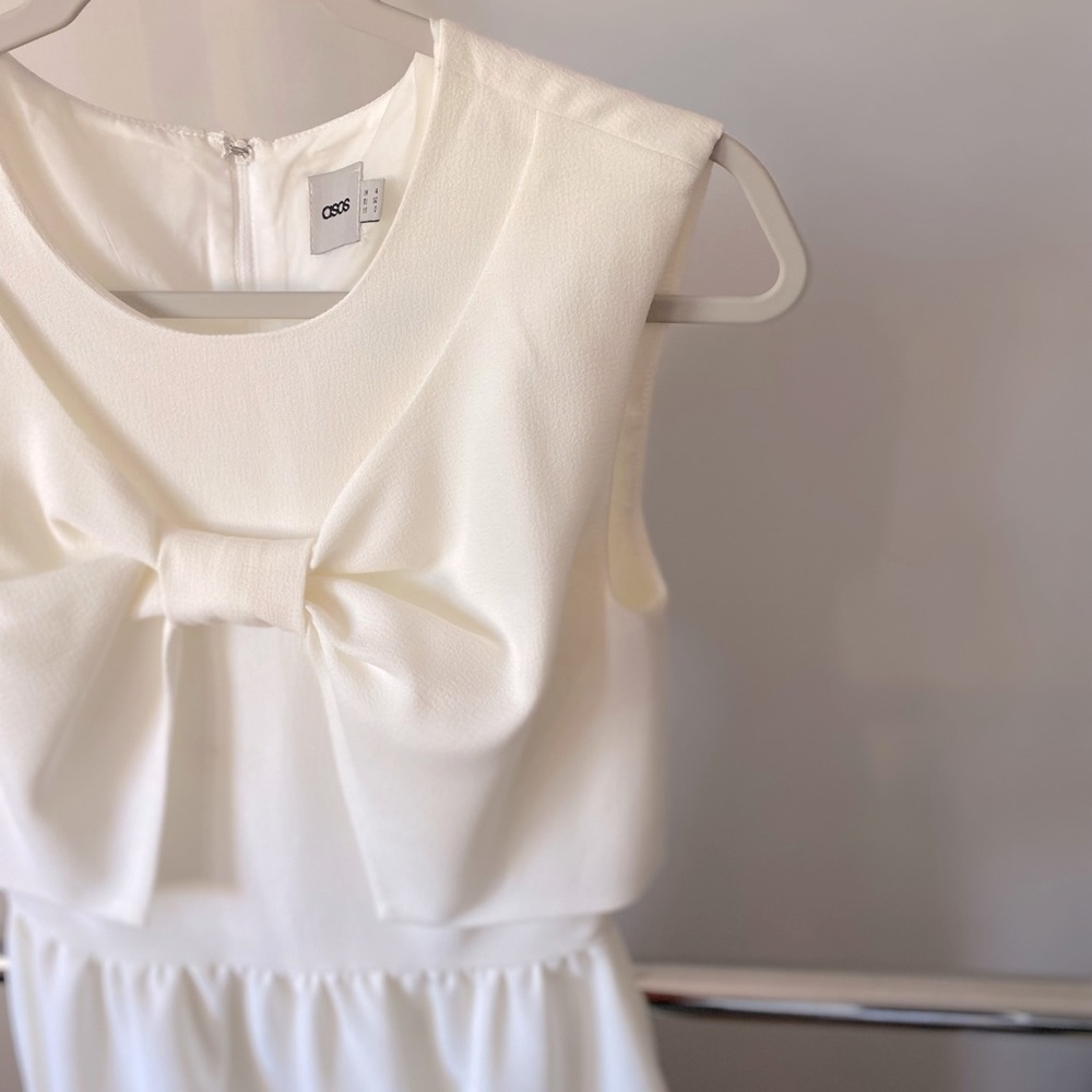 ASOS White Bow Mini Dress